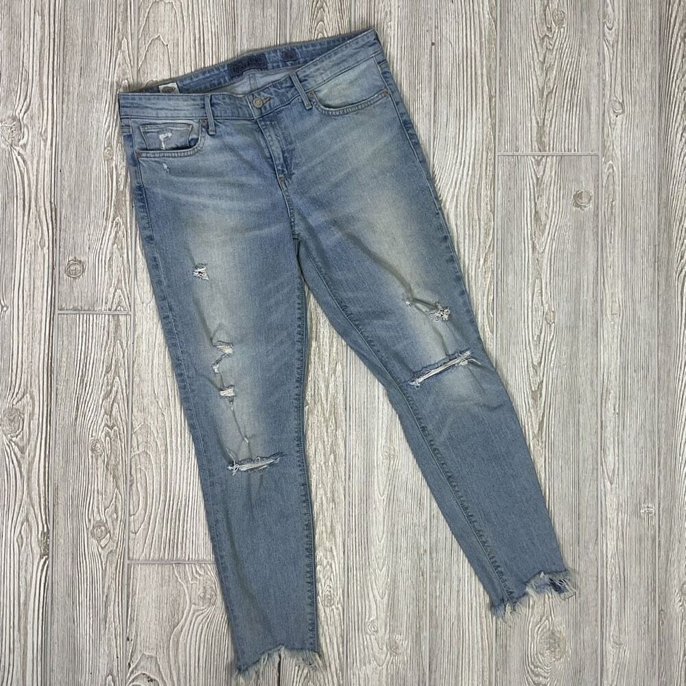 Lucky Brand Stella Low Rise Skinny Jeans Women’s Size 10/30 Light Wash Distresse